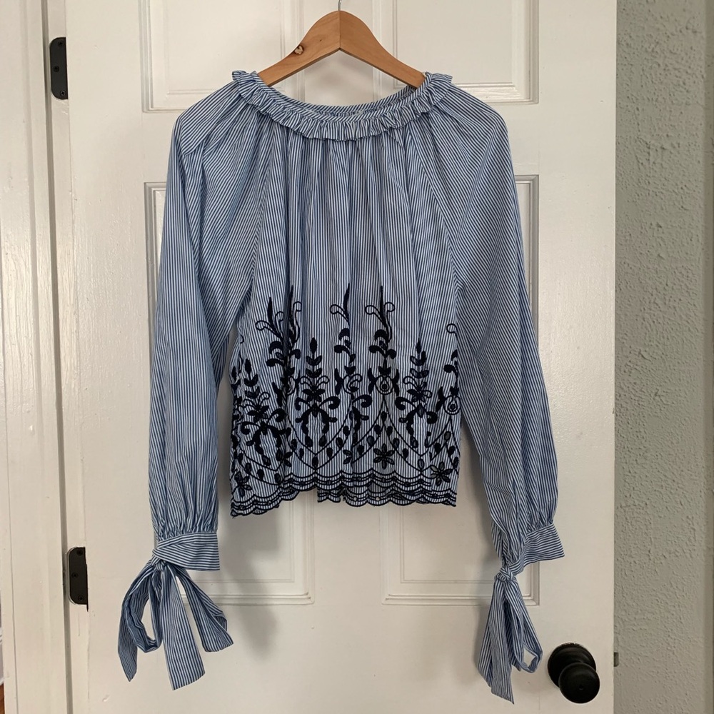 Zara Long Sleeve Cotton Top NWT